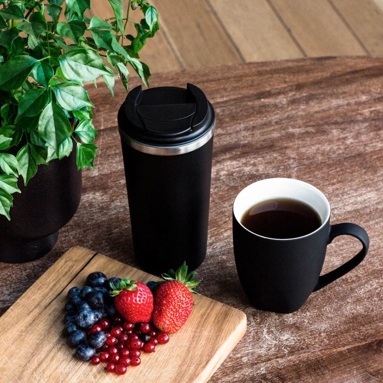 Термокружка вакуумная Палермо (Palermo), черная — изображение 7