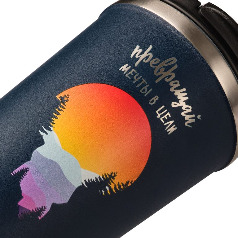 Термокружка вакуумная Палермо (Palermo), синяя — изображение 8