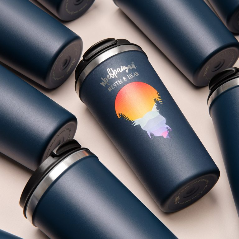 Термокружка вакуумная Палермо (Palermo), синяя — изображение 9