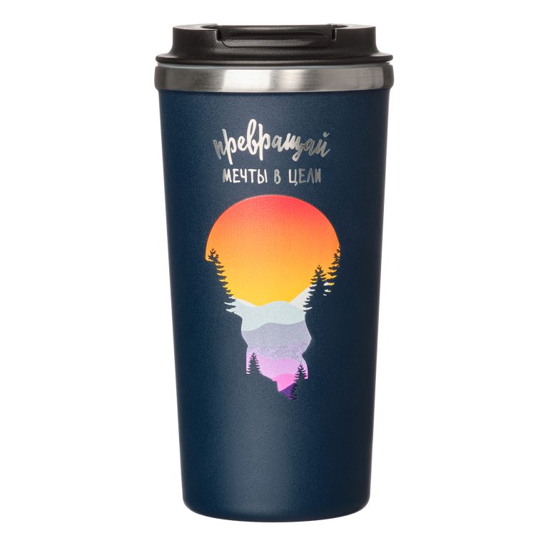 Термокружка вакуумная Палермо (Palermo), синяя — изображение 2