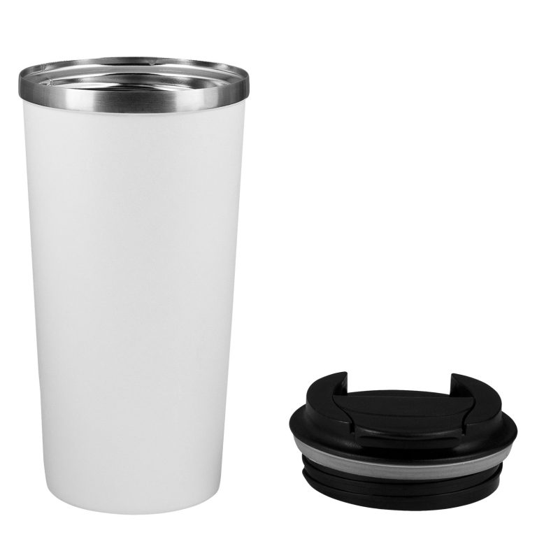 Термокружка вакуумная Палермо (Palermo), белая, зернистое покрытие — изображение 4