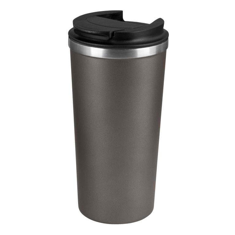 Термокружка вакуумная Палермо (Palermo), серая, матовая поверхность — изображение 4
