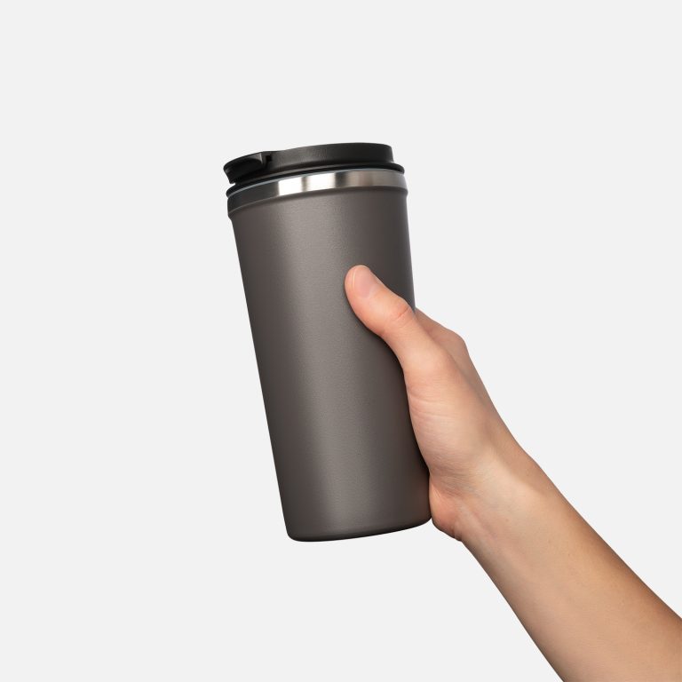 Термокружка вакуумная Палермо (Palermo), серая, матовая поверхность — изображение 7