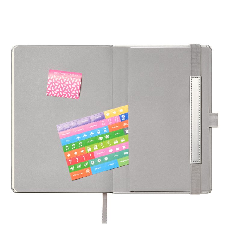 Ежедневник Альфа (Alpha) недатированный, серебро/серый — изображение 9