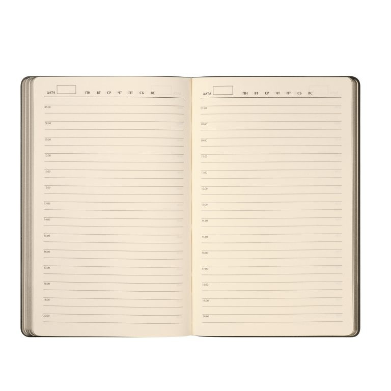 Ежедневник Рейн (Rain) недатированный, черный (без упаковки, без стикера) — изображение 9