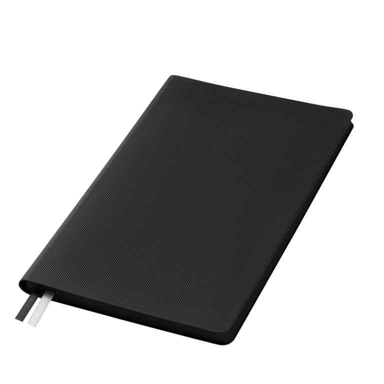 Ежедневник Рейн (Rain) недатированный, черный (без упаковки, без стикера) — изображение 2