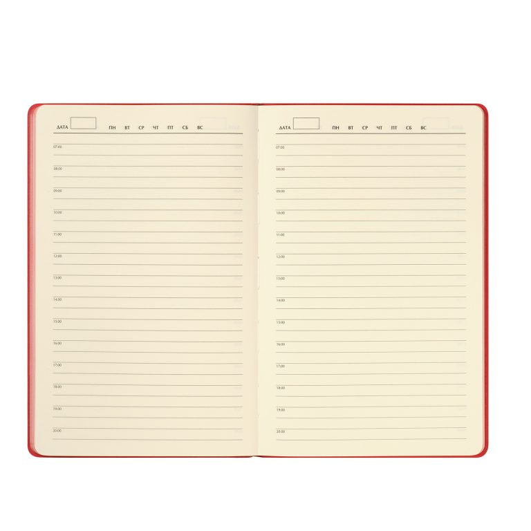 Ежедневник Рейн (Rain) недатированный, красный (без упаковки, без стикера) — изображение 9