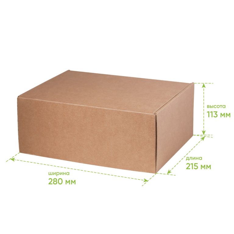 Подарочная коробка универсальная малая, крафт, 280 х 215 х 113мм — изображение 4