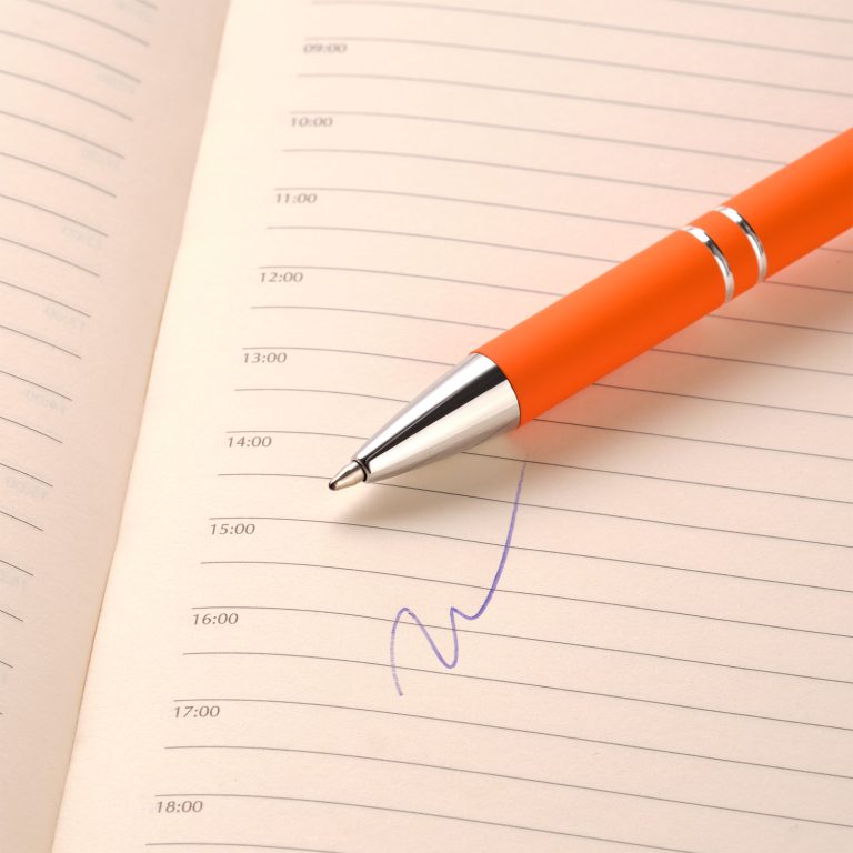 Шариковая ручка Альфа (Alpha), оранжевая — изображение 4