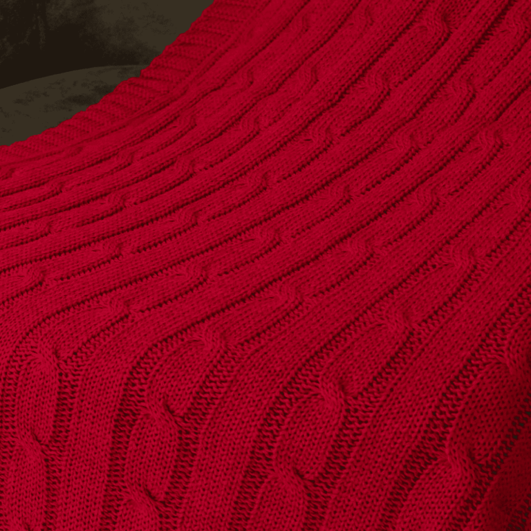 Плед Фадо (Fado) вязаный, красный (без подарочной коробки) — изображение 8