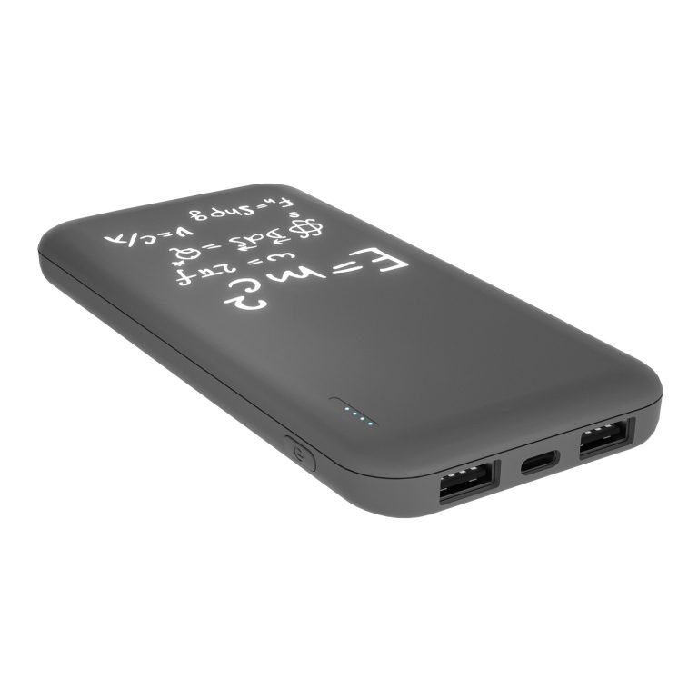 Внешний аккумулятор с подсветкой Люче (Luce) 10000 mAh, серый — изображение 9