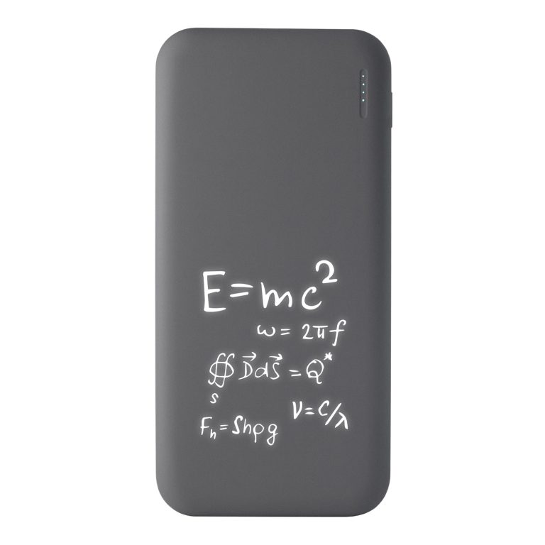 Внешний аккумулятор с подсветкой Люче (Luce) 10000 mAh, серый — изображение 7