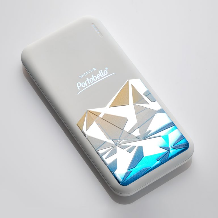 Внешний аккумулятор с подсветкой Люче (Luce) 10000 mAh, белый — изображение 7