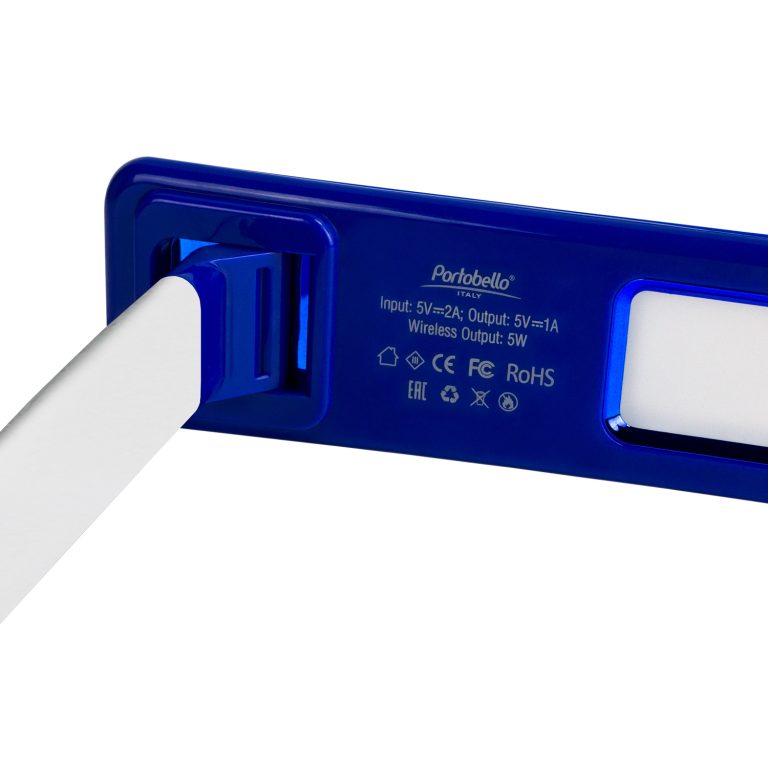 Настольная лампа c беспроводной зарядкой Люмос Ультрамарин (Lumos Ultramarine), синяя — изображение 3