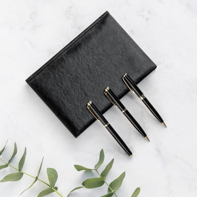 Шариковая ручка Тесоро (Tesoro), черная/позолота — изображение 5