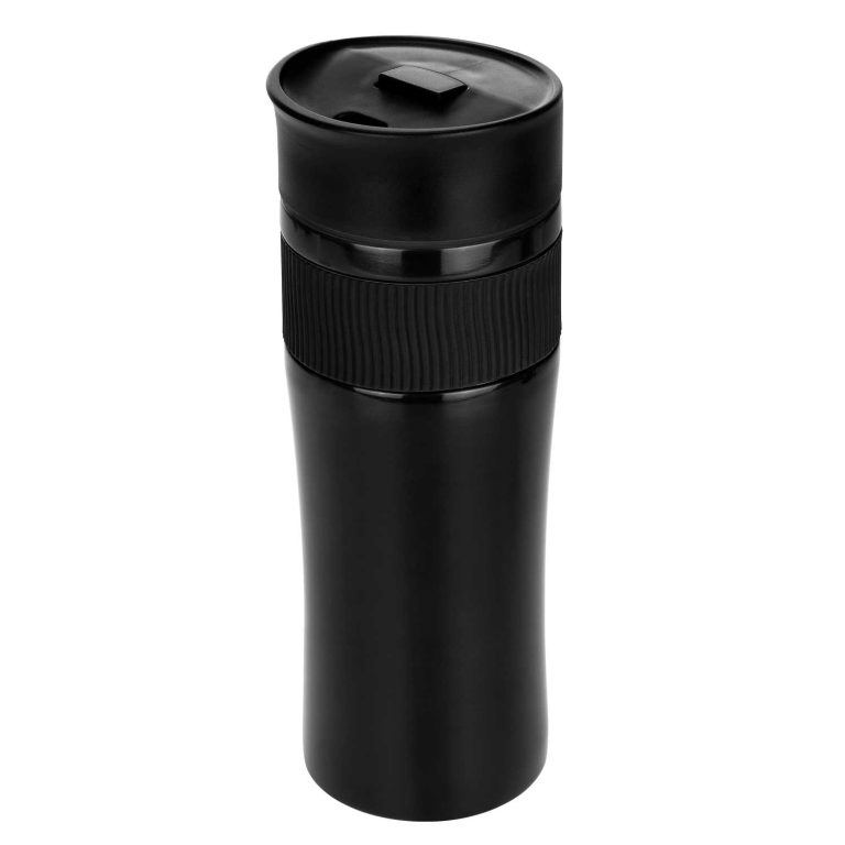 Термокружка вакуумная Поло (Polo), черная — изображение 2