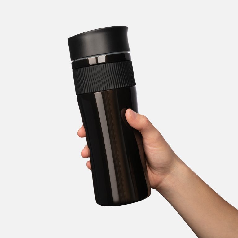 Термокружка вакуумная Поло (Polo), черная — изображение 5