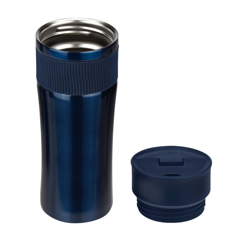 Термокружка вакуумная Поло (Polo), синяя — изображение 3