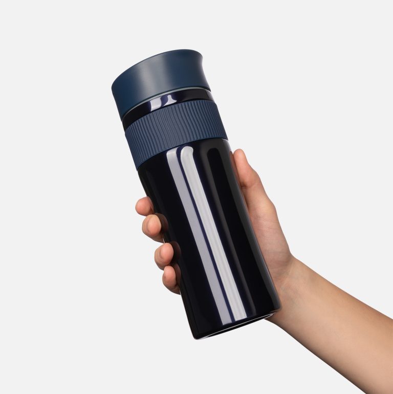 Термокружка вакуумная Поло (Polo), синяя — изображение 5