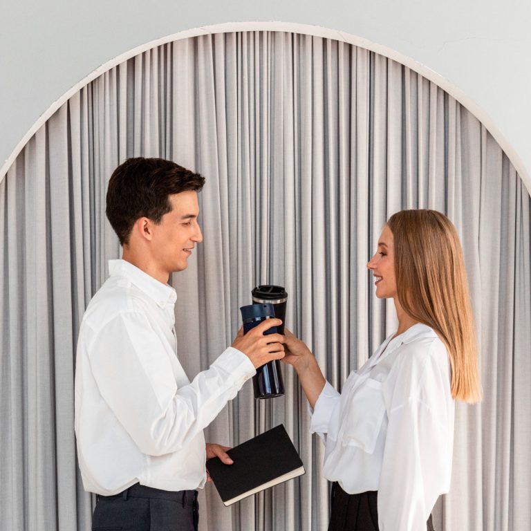 Термокружка вакуумная Поло (Polo), синяя — изображение 6