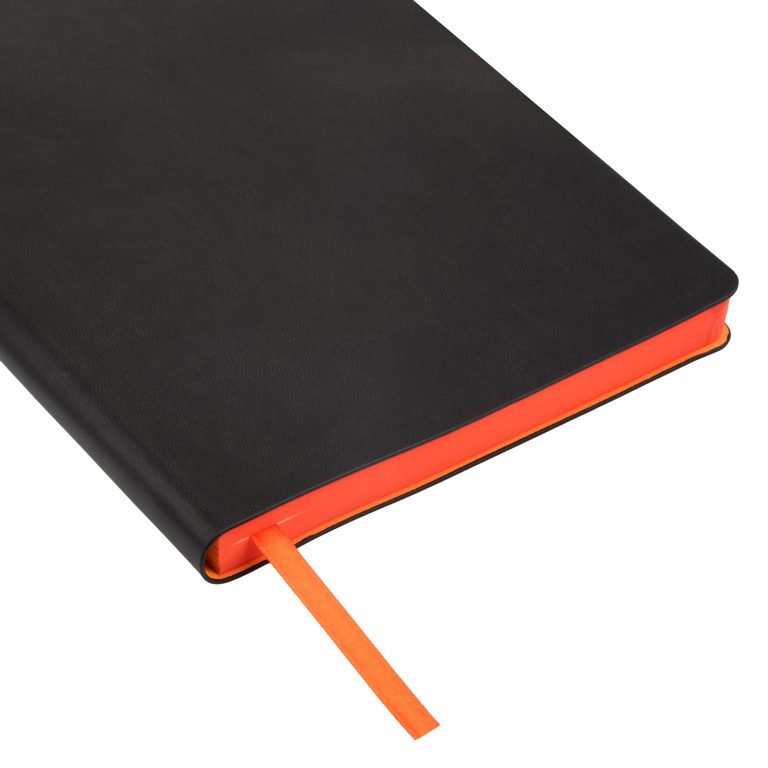 Ежедневник Латте (Latte NEW) недатированный, черный/оранжевый (без упаковки, без стикера) — изображение 2