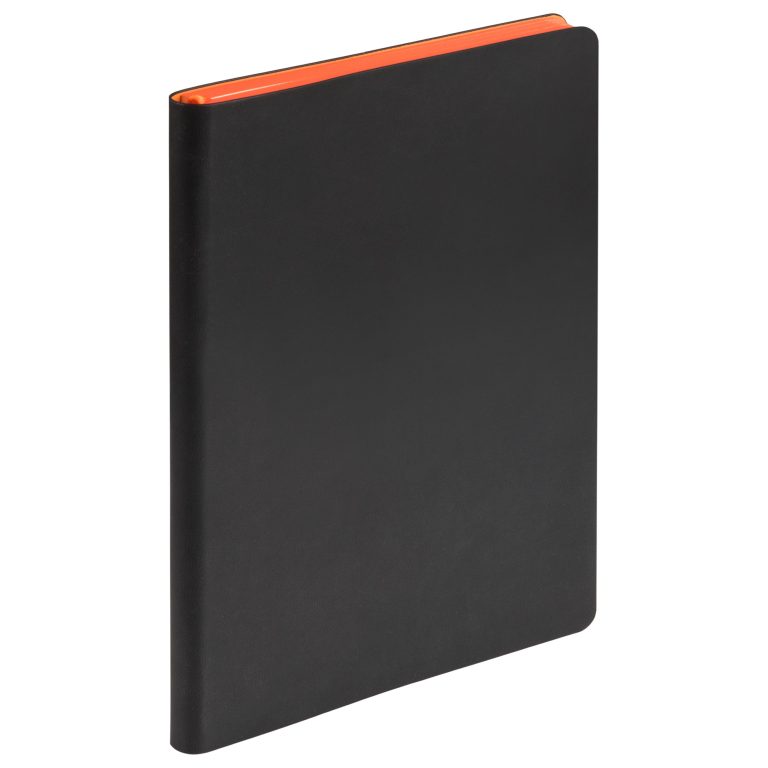 Ежедневник Латте (Latte NEW) недатированный, черный/оранжевый (без упаковки, без стикера) — изображение 3