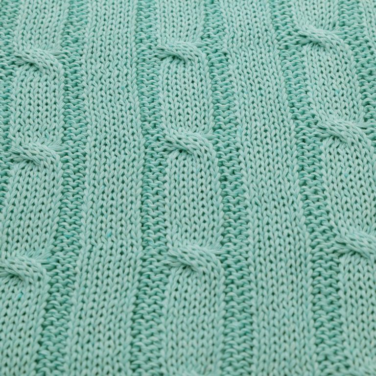 Плед Фадо (Fado) вязаный, аква (без подарочной коробки) — изображение 4