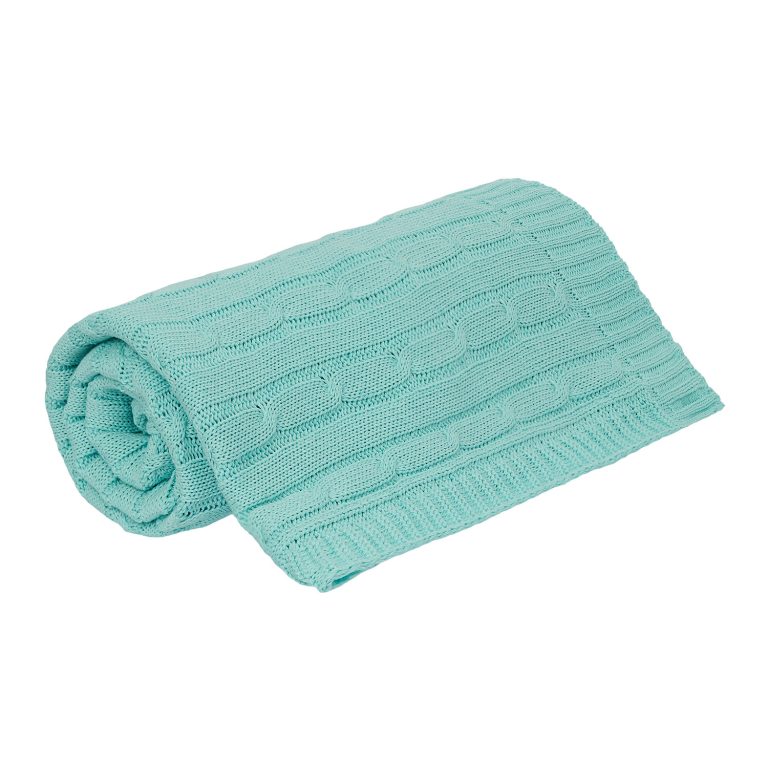 Плед Фадо (Fado) вязаный, аква (без подарочной коробки) — изображение 5