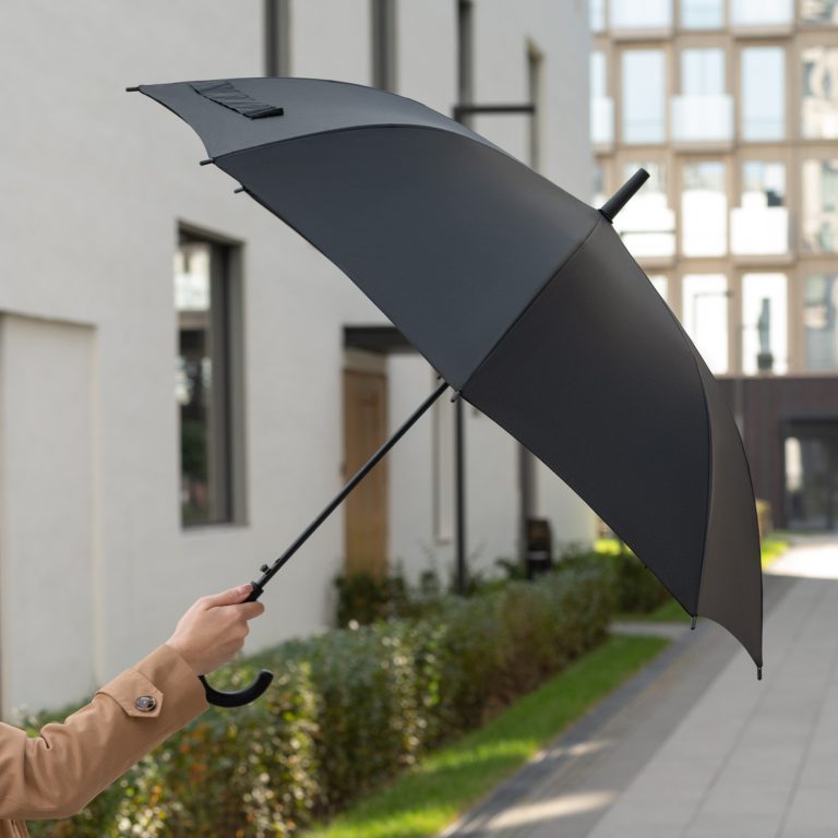 Зонт-трость Бергвинд (Bergwind), черный — изображение 9