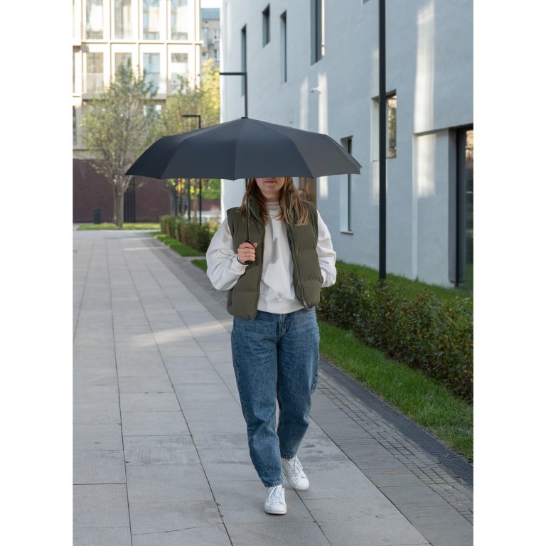 Зонт складной Леванте (Levante), черный — изображение 10