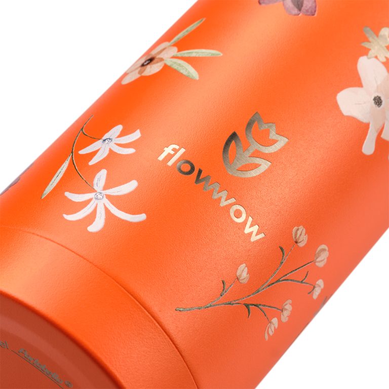 Термобутылка вакуумная герметичная Фреско (Fresco), оранжевая, гладкое покрытие — изображение 9