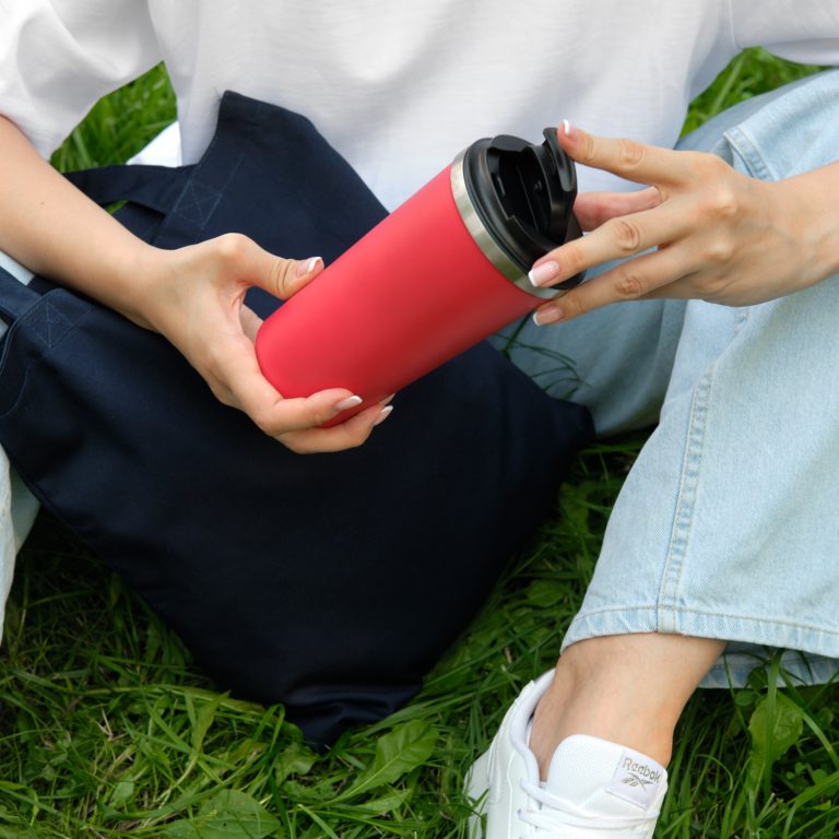 Термокружка вакуумная Палермо (Palermo), красная — изображение 6