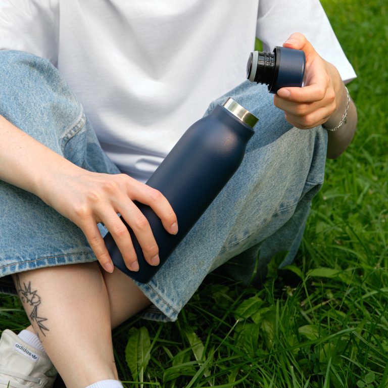 Термобутылка вакуумная герметичная Соренто (Sorento), синяя — изображение 9