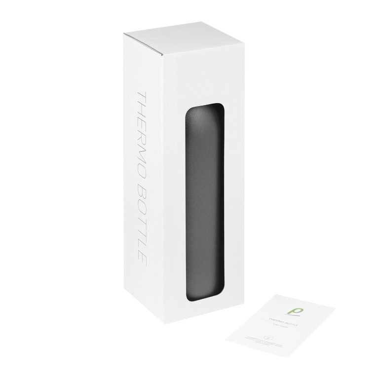 Термобутылка вакуумная герметичная Соренто (Sorento), серая, зернистое покрытие — изображение 10