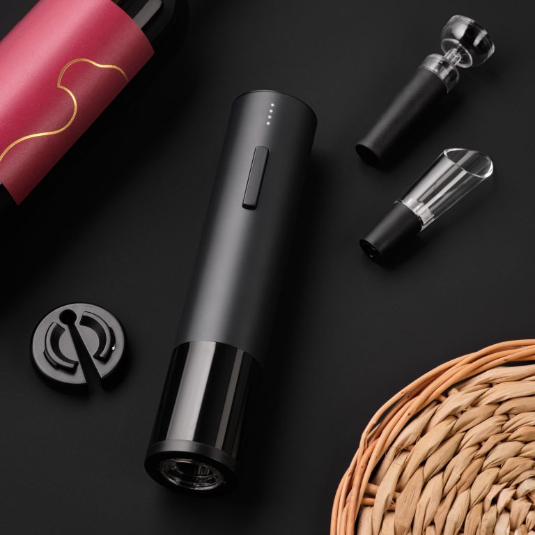 Набор для вина с электрическим штопором Сакраменто (Sacramento), черный — изображение 9