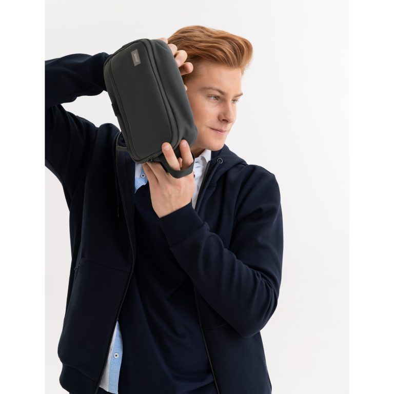 Толстовка на молнии с капюшоном Матео (Mateo) темно-синяя, размер S/M — изображение 7