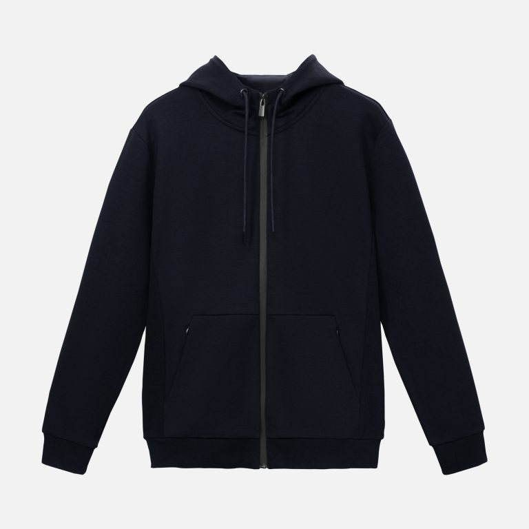 Толстовка на молнии с капюшоном Матео (Mateo) темно-синяя, размер S/M — изображение 8