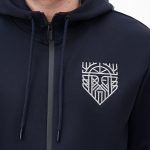 Толстовка на молнии с капюшоном MATEO темно-синяя,  размер XL — изображение 9