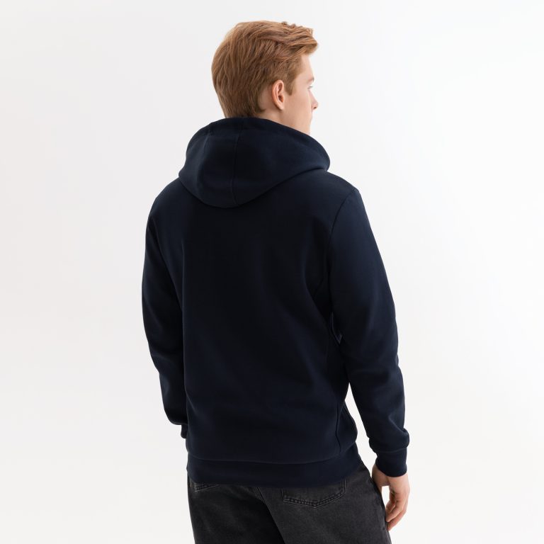 Толстовка на молнии с капюшоном MATEO, темно-синяя, размер XXXL — изображение 4