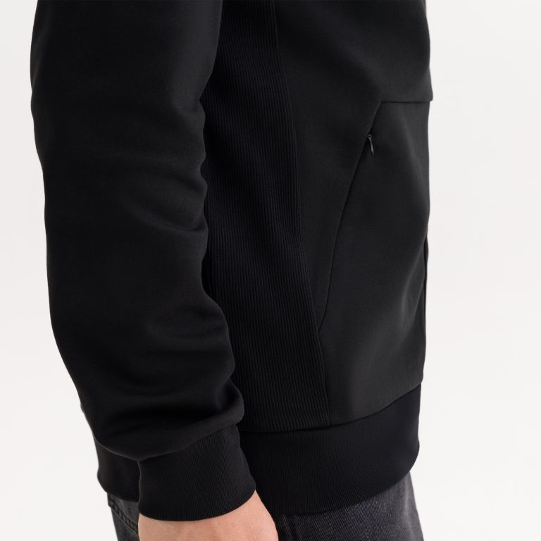 Толстовка на молнии с капюшоном Матео (Mateo) черная, размер XXXL — изображение 5