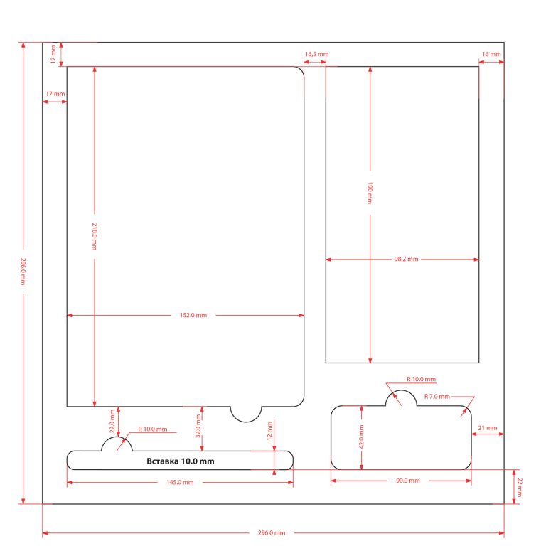 Подарочная коробка с ложементом для ежедневника, ручки и аккумулятора, черная (под съемные ложементы) — изображение 2