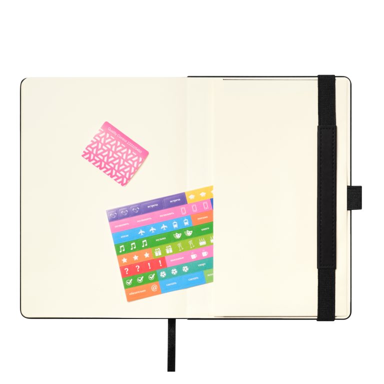 Ежедневник Альфа (Alpha) недатированный, черный/бежевый — изображение 9