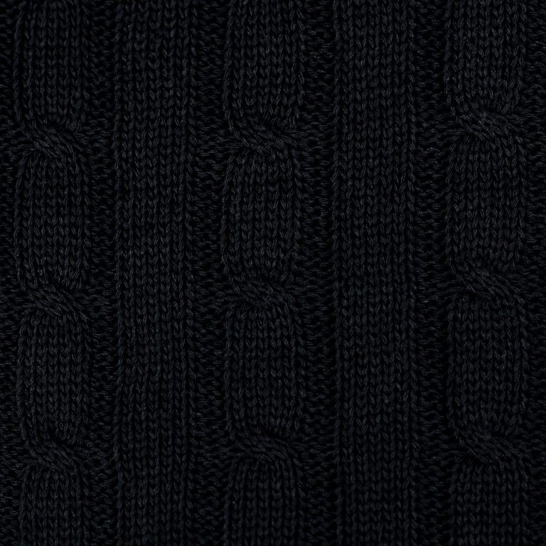 Плед Фадо (Fado) вязаный, темно-синий (без подарочной коробки) — изображение 4