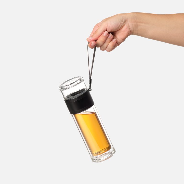 Бутылка стеклянная с двойными стенками Терсо (Terso), черная — изображение 10