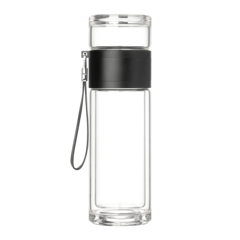 Бутылка стеклянная с двойными стенками Терсо (Terso), черная — изображение 2