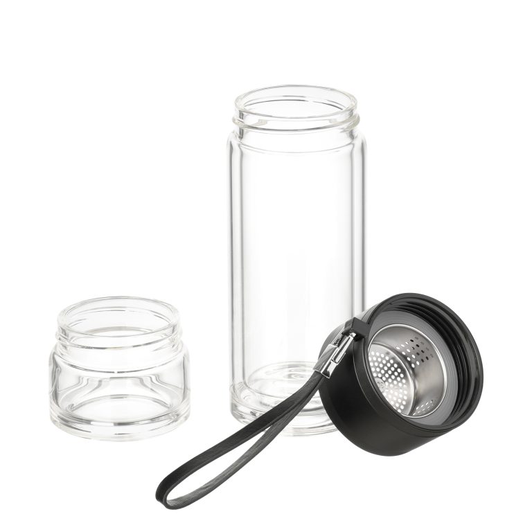 Бутылка стеклянная с двойными стенками Терсо (Terso), черная — изображение 5