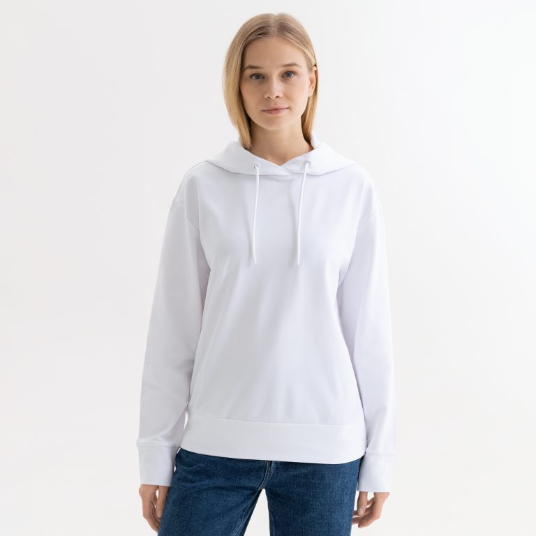 Худи с капюшоном, унисекс Алекс (Alex) белый — изображение 4