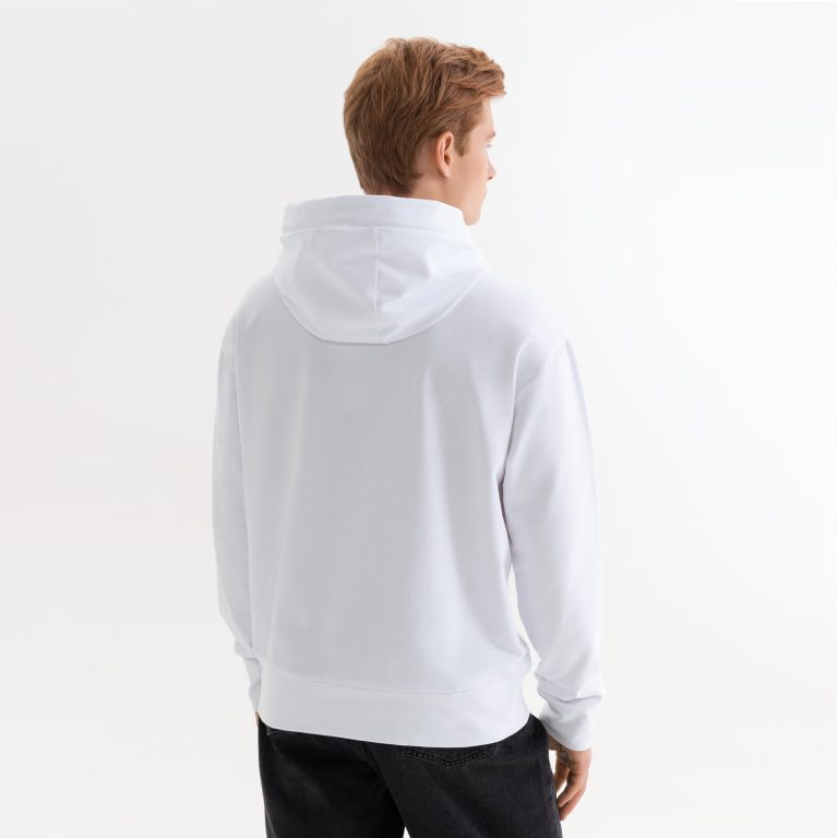 Худи с капюшоном, унисекс Алекс (Alex) белый, размер S — изображение 7