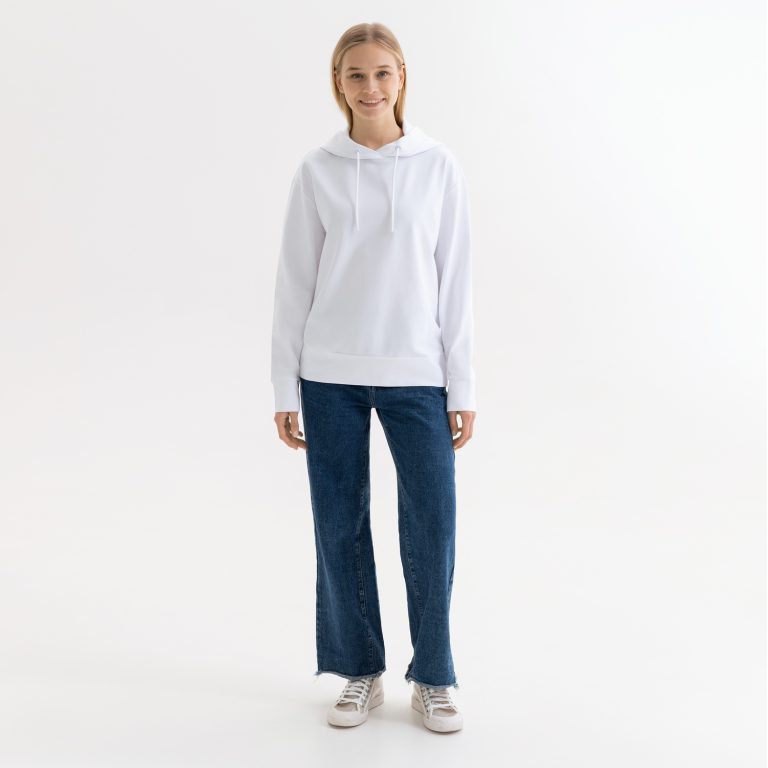 Худи с капюшоном, унисекс Алекс (Alex) белый, размер XXL — изображение 5