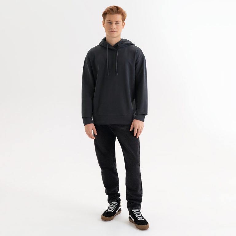 Худи с капюшоном, унисекс Алекс (Alex) антрацит, размер S — изображение 3